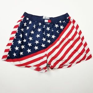 VTG Tommy Hilfiger Mens XL Boxers Shorts USA Flag